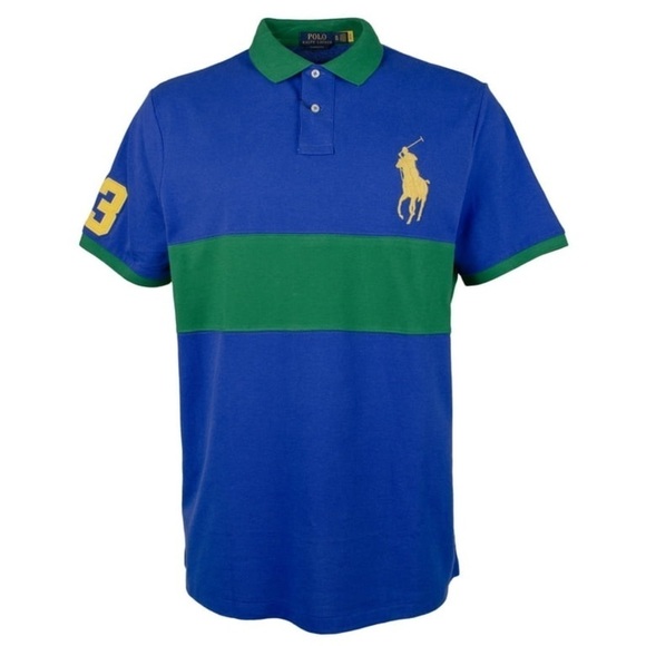 Men's Classic Fit Big Pony Mesh Short Sleeve Polo Shirt - Picture 1 of 7
